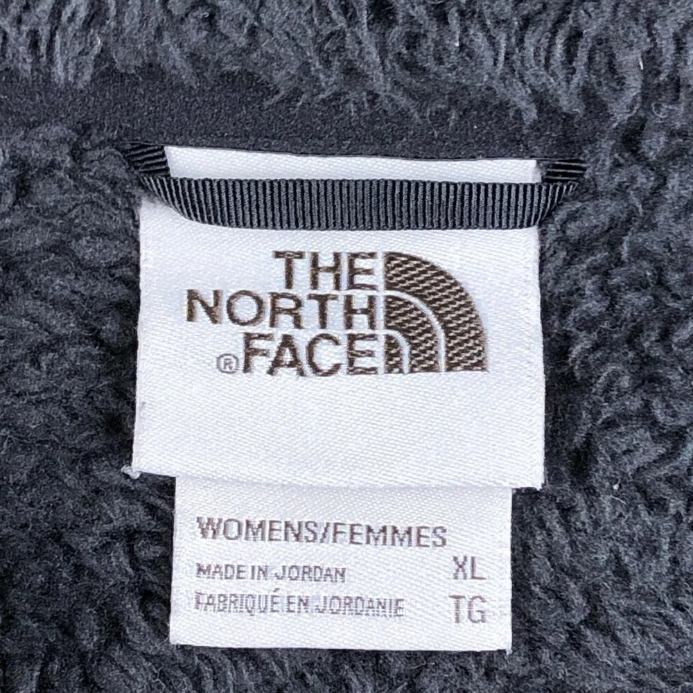 The North Face‎ Sherpa Fleece Jacket Womens XL Gray Full Zip Pockets Warm Cozy
